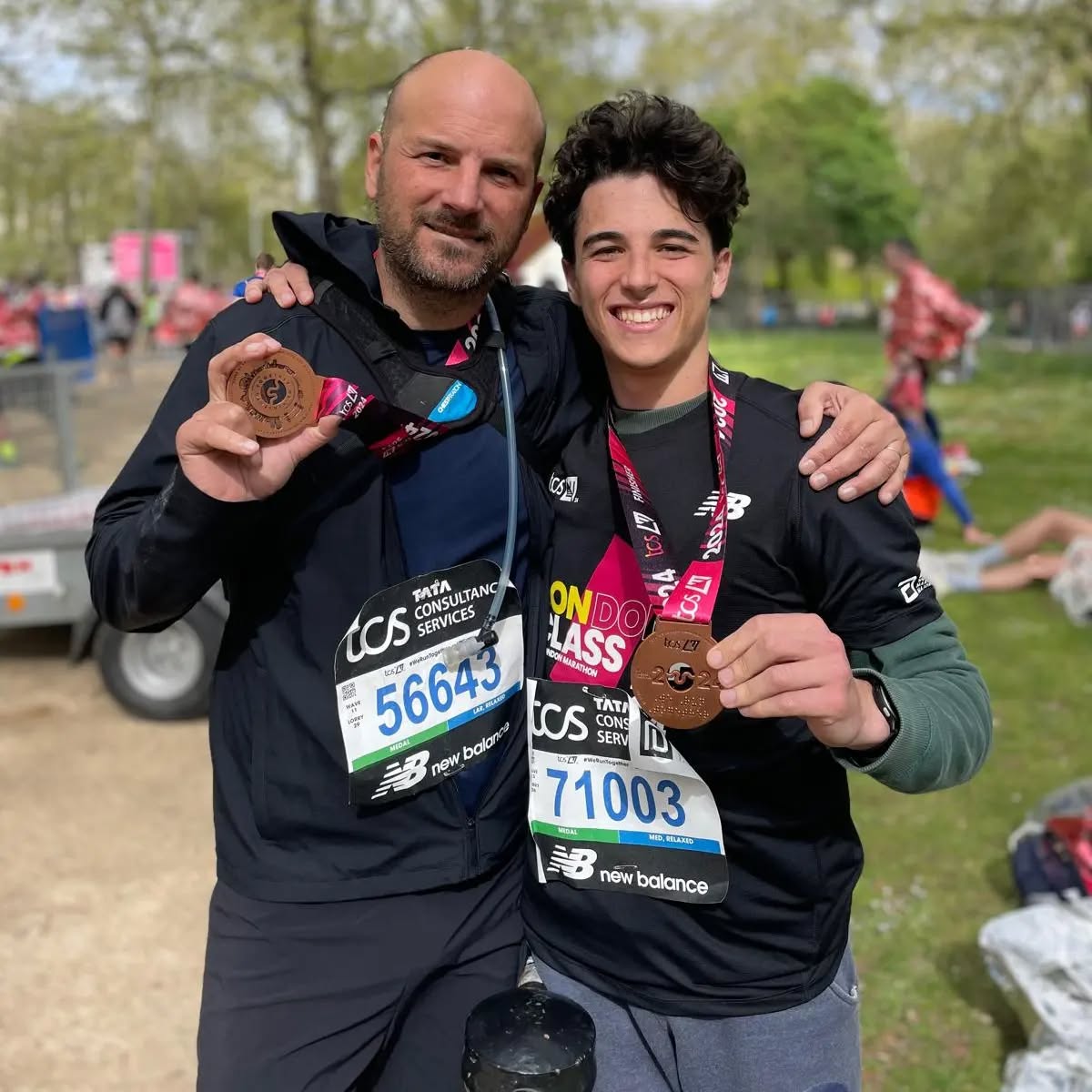 Max et Sébastien Marathon de Londres - Christophe LLAMAS Coaching