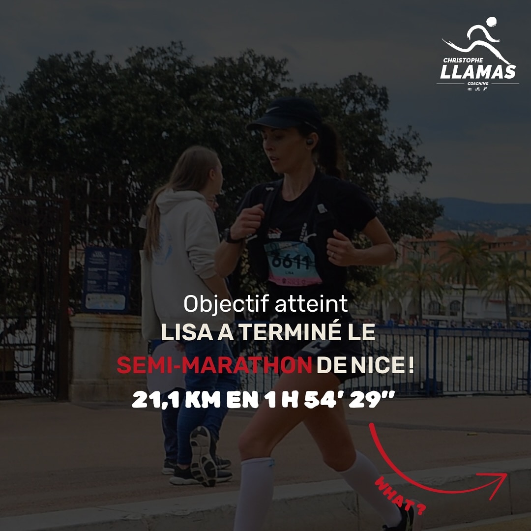 Lisa Colomba Semi-marathon Nice - Christophe LLAMAS Coaching
